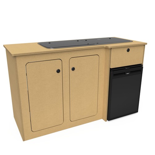 Campervan kitchen pod - pod, cabinet