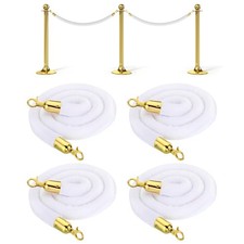 4 PCS 5 Ft White Velvet