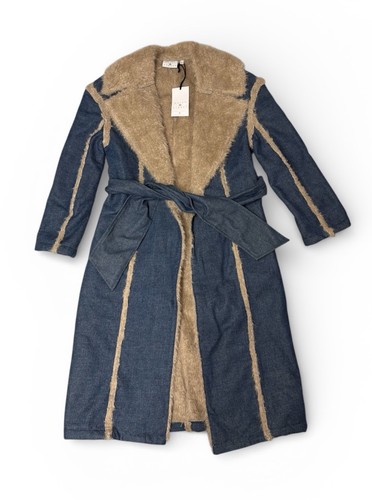 Denim afghan coat size - afghan,