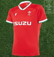 Official Macron Wales Home Jersey - Youth Rugby Shirt - All Sizes