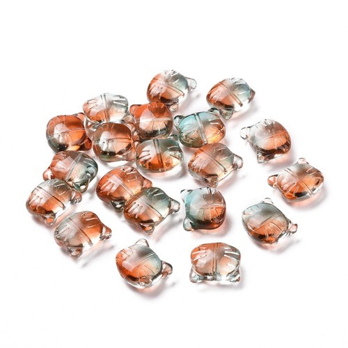 Glass beads cat face head - face,