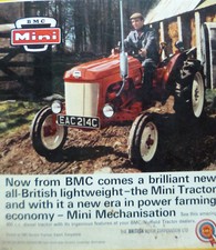 Line Drawing of the then new BMC  Mini  tractor later to become Nuffield