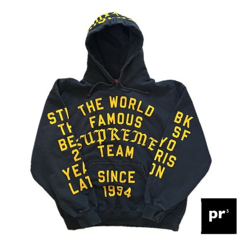 Supreme team flocked hoodie - hoodie, xl