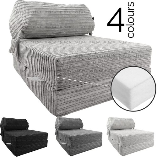 Jumbo cord fold out sofa - sofa, bed