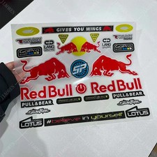 Big Red Bull Helmet Stickers