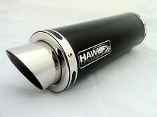 Hawk - Suzuki GSXR 750 K6-K7 Black GP Stubby Race Exhaust Can, Silencer