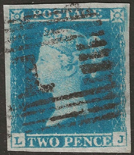 1849 two penny blue - qv,