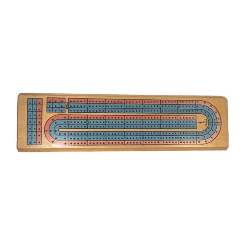 Vintage wooden cribbage board - wooden,