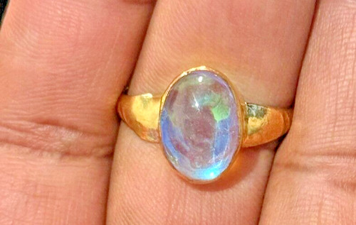 Moon stone gold - gold, ring
