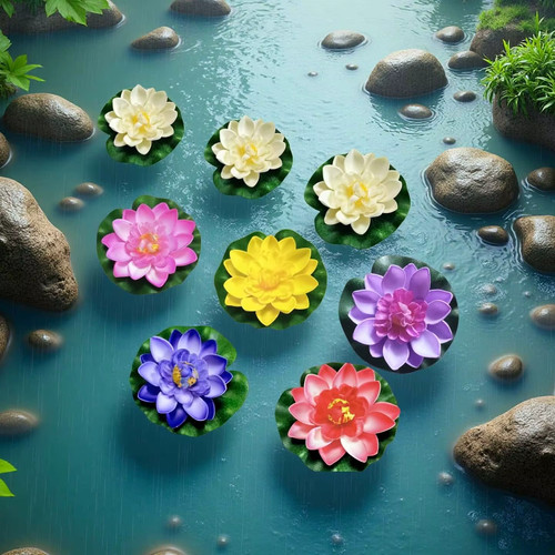 6pcs 8pcs lotus artificial - lotus,