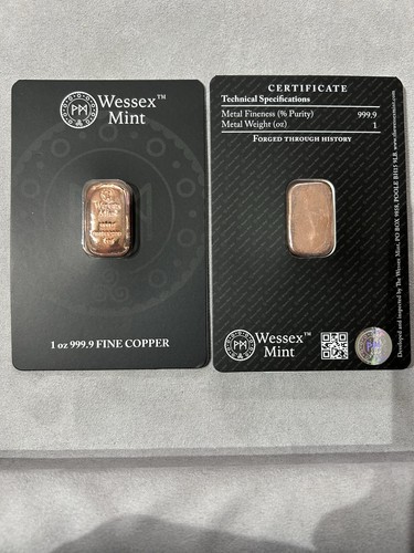 Wessex mint 1oz cast copper - mint,