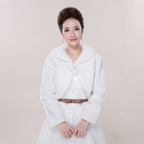 Women bridal faux - faux, fur