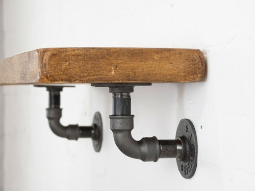 Industrial steel pipe shelf - steel,