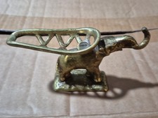 Vintage Brass Bronze Elephant Large bottle opener Ornate Unusual Design Heavy