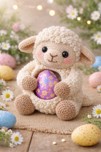 Easter lamb knitting - easter,