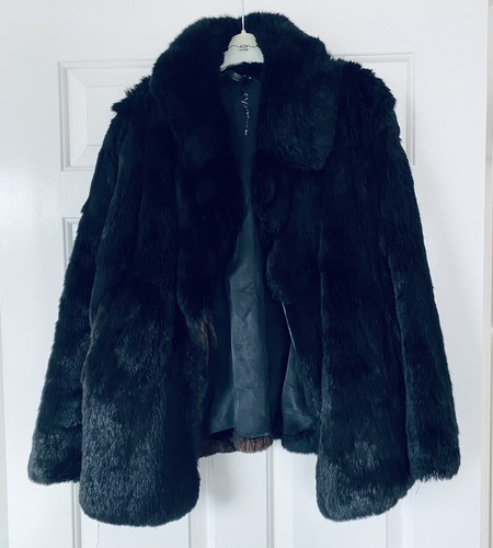 Vintage black real - , mink