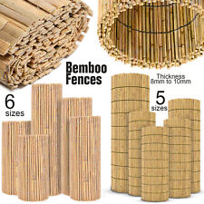 4M Wide Split Reed Bamboo Fencing Privacy Screening Rolls Natural Garden Outdoor