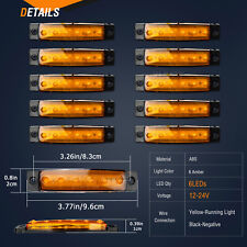 10x Orange Marker Side Led Trailer Truck Lorry Recovery Position Lights Lamp 12v