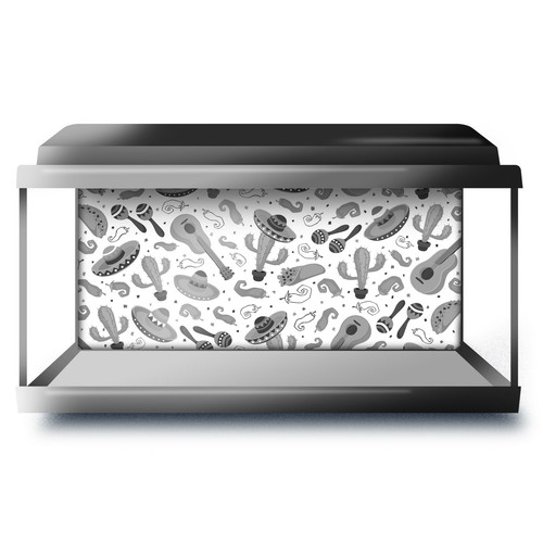 Fish tank background 90x45cm - fish,