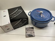 Staub Cast Iron Cocotte Round Dark Metallic Blue 26cm 5.2L new boxed RRP £339