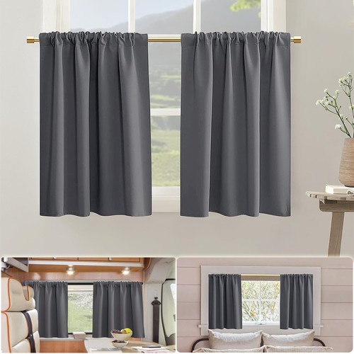 Short curtains half window - short,