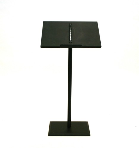 Black metal lectern podium - metal, lectern,