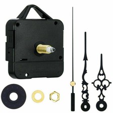 Quartz Wall Silent Clock Movement Mechanism Long Spindle Gold Hands DIY Kit Tool