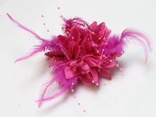 Flower Feather Bead Corsage