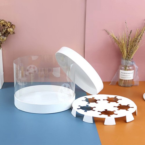 Transparent plastic cake - transparent, box