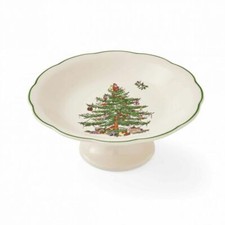 Spode Christmas Tree Sculpted Footed Candy Dish
