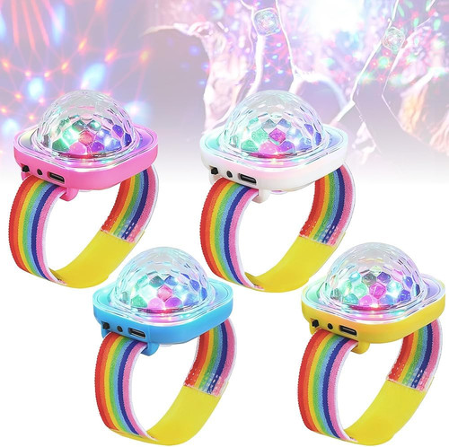 Disco ball wristband 4pcs - disco, wristband,
