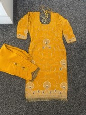 Punjabi Suit With Heavy Embroidery On Kameez And Chuni With Designer Trouser 