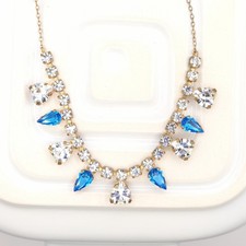 Vintage Blue Rhinestone Drop