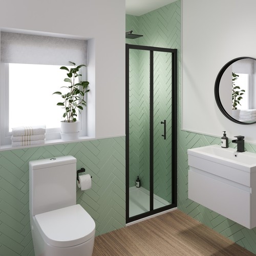 900mm bathroom fold shower - bathroom, bi