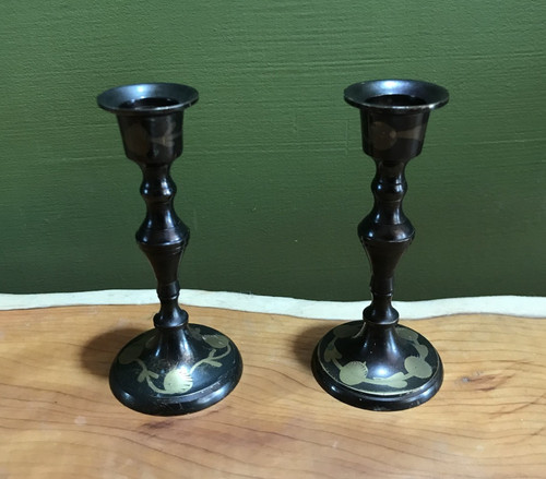 Pair vintage small black - pair,