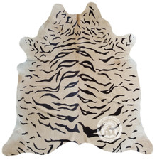 Real Cowhide Rug Printed Tiger