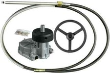 Ultraflex Boat Steering 12ft M66 Cable with T85 Helm  inc Wheel Black V32