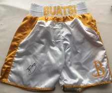 Joshua Buatsi Hand Signed Custom Made Boxing Trunks Come With Coa AFTAL Dealer
