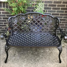 2 Seater Metal Garden Bench