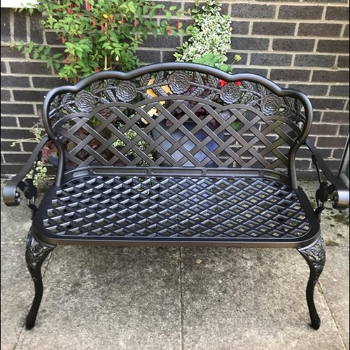 Seater metal garden bench - 2,