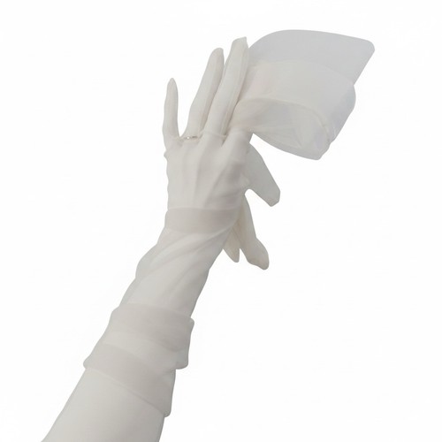 White sheer tulle opera length - white,