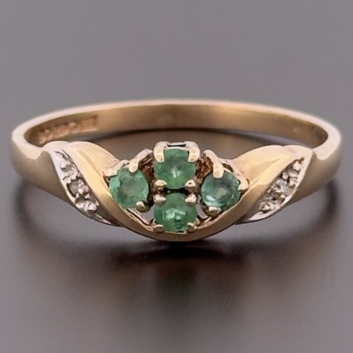 9ct yellow gold emerald - 9ct,