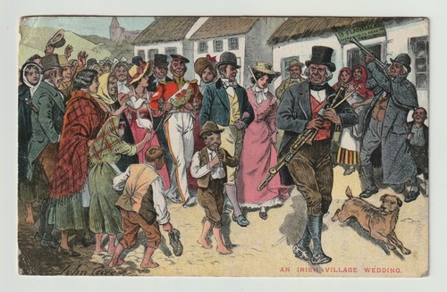 1908 art postcard irish - art,