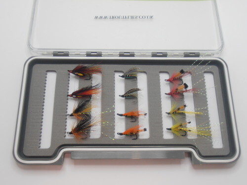 Double hook salmon flies - 12,
