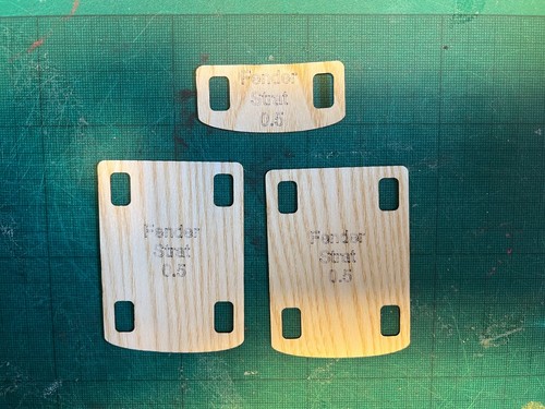 Ash veneer fender - 2x,