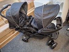 GRACO Stadium Duo Tandem Double Baby Pushchair Stroller Black *New Ex Display*