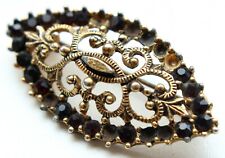 Vintage Multicolored Red Rhinestones Brooch Pin 8.2 gram