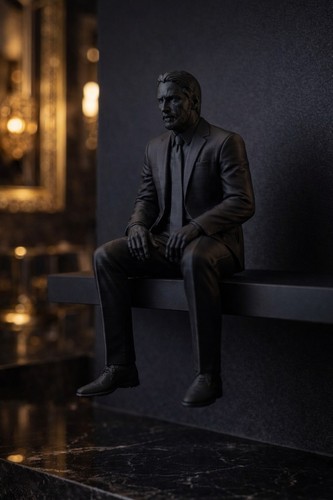 John wick style sitting man - john,