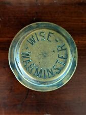 Brass Horse Cart/Coach Hub Cap - Wise, Warminster (2 3/4" max diameter)