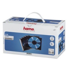 Hama Slim CD DVD Blu-Ray Blu Ray Jewel Case pack of 50 Transparent/Black